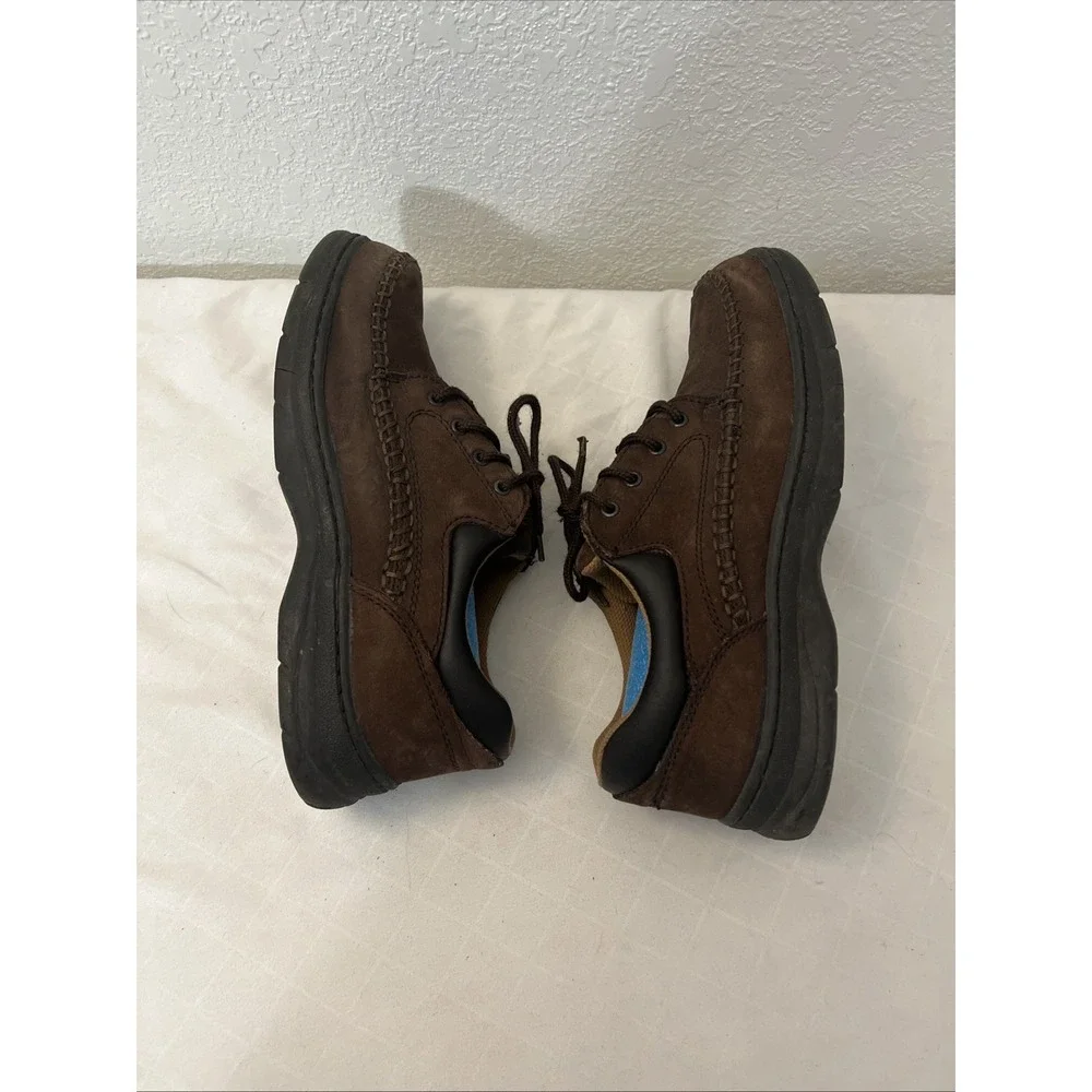 Earth Shoe Mens Kirk 10.5W Wide Width Brown Leather Casual Oxford Comfort Shoes‎